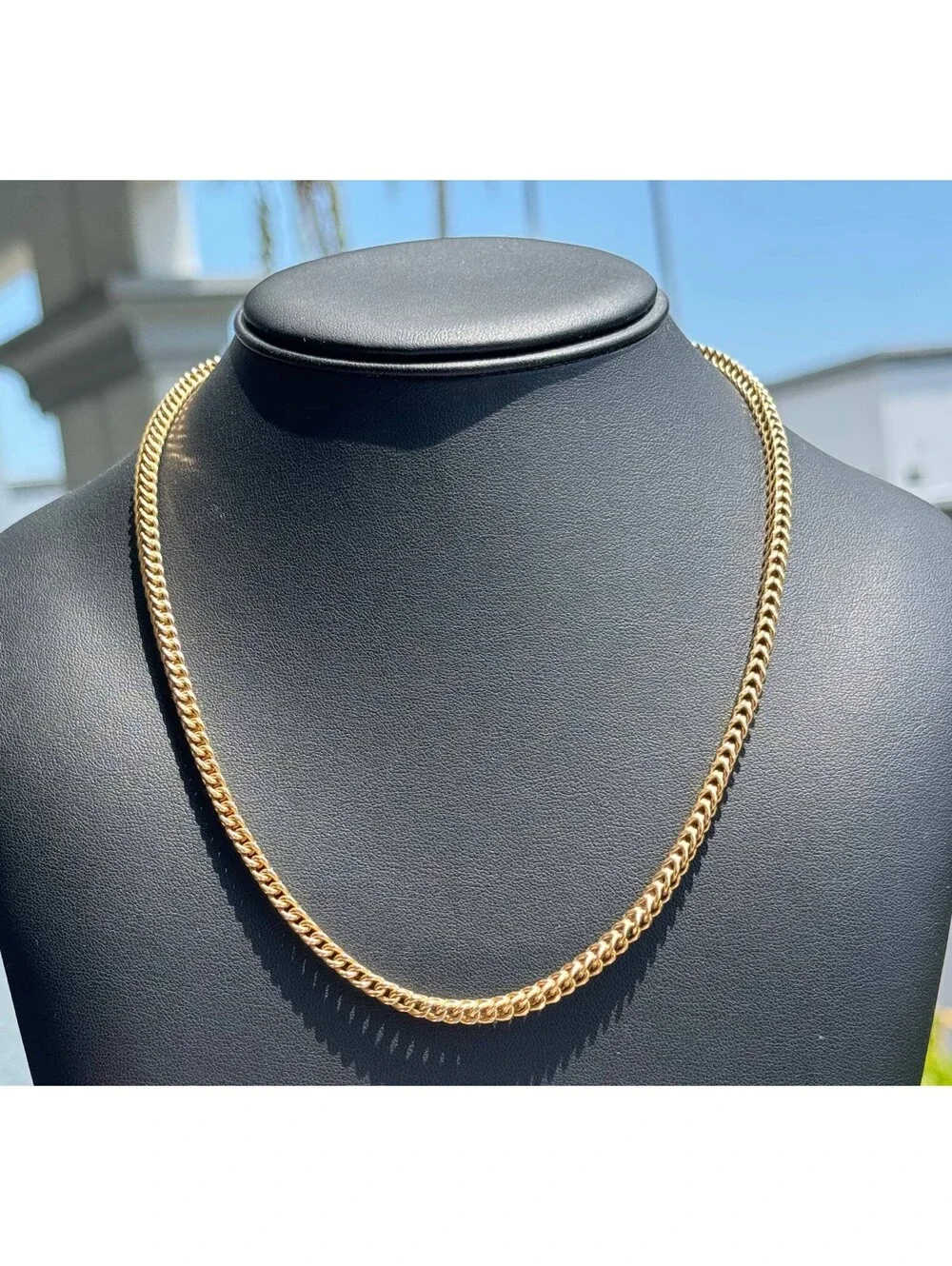Jewelry 10k Yellow Gold Franco link 26.50” Chain necklace 18.30 grams 4.00mm